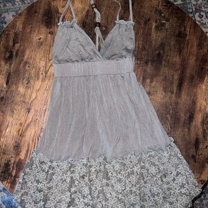 POL Green Lace Chemise with Spaghetti Straps